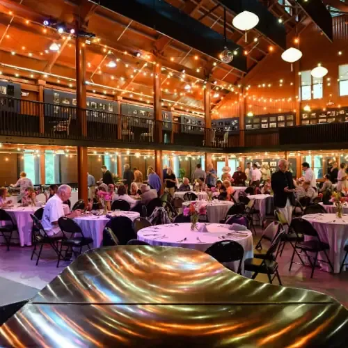 Patrons enjoying the Festival Dinner prior to the performance in the Glimmerglass facility